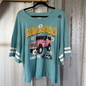 Ford Bronco Boxy Crop Shirt - Teal
